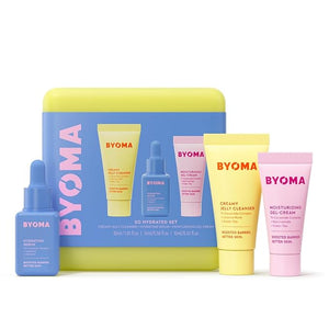 BYOMA So Hydrating Set - Barrier Repair Skincare Set - Creamy Jelly Cleanser, Hydrating Face Serum &amp; Ceramide Face Moisturizer for Dry Skin - Anti Wrinkle, Alcohol Free Skin Care - 30ml, 15ml, 15m