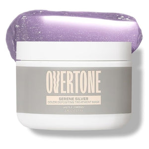 Overtone Semi Permanent Hair Color Conditioner Cruelty-Free Hair Tint/Dye - Serene Silver 8 oz Nourishing Damage-Free Color Depositing Mask for All Hair Types with Shea Butter &amp Coconut Oil