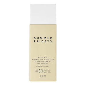 Summer Fridays ShadeDrops Broad Spectrum SPF 30 Mineral Milk Face Sunscreen with Zinc Oxide - Lightweight Moisturizing Formula with a Soft Natural Finish (1.7 Fl Oz)