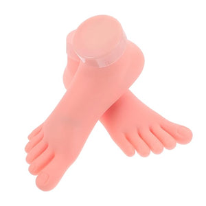 2pcs Nail Art Mold Foot Model for Nail Practice Fake Foot for Technician Training Display