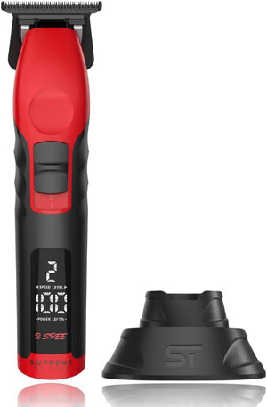 Supreme Trimmer 2Spee ST622 ? Cordless Beard &amp Hair Trimmer for Men | 2-Speed Motor 180 Min Runtime Zero-Gap Adjustable Blade Digital Display Removable Blade Design
