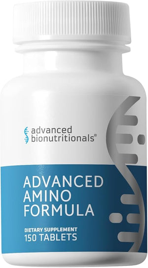 Advanced Bionutritionals ? Advanced Amino Formula Tablets Amino Acid Supplement Build Muscle Post Workout Recovery Energy Stamina Non-GMO Gluten Free Dairy Free Vegan (150 Tablets)