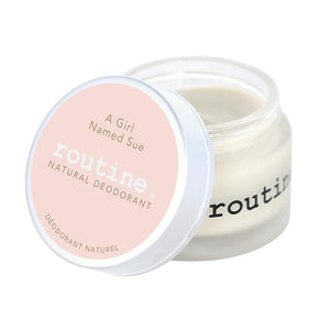 Routine. Natural and Aluminum Free Deodorant (2 Fluid Oz.) for Women and Men | A Girl Named Sue | Raspberry and Sage (Cream Jar Formula)