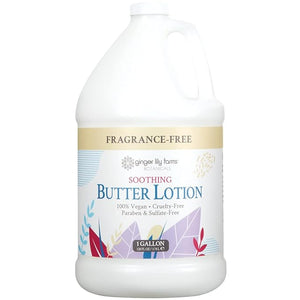 Ginger Lily Farms Botanicals Soothing Butter Lotion for Dry Sensitive Skin 100% Vegan &amp Cruelty-Free Fragrance Free 1 Gallon (128 fl oz) Refill (pack of 1)