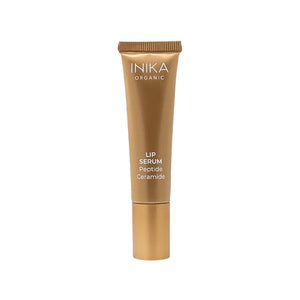 INIKA Organic Lip Serum | Ceramide + Peptide Infused, Glossy Clear Finish, Plumps, Softens, Smooths, Hydrates + Repairs. Natural &amp; Vegan (Clear)