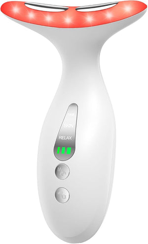 Facial &amp; Neck Massager ? Skin Firming and Relaxation Device with LED Light | Portable Face &amp; Neck Care Tool for Lifting and Sculpting