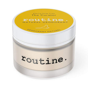 Routine. Natural Deodorant (2 Fluid Oz.) The Curator (Baking Soda Free) | Aluminum Free Natural Deodorant for Women &amp Men | Eucalyptus Geranium Black Spruce &amp Cocoa (Cream Jar Formula)