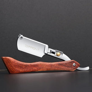 manual razors redwood handle shaver men's shaving razor professional barber Hair cut razor change blade type shaving knife Professional Straight Edge Razor with 20 both Edge Blades stainless blades
