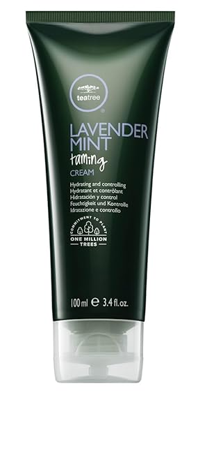 Tea Tree Lavender Mint Taming Cream Rich Hair Styling Cream For Coarse Curly + Dry Hair 3.4 fl. oz.