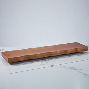Wood Bathtub Caddy Tray Anti-Slip Premium Wood Bathtub Tray Waterproof Rectangle Bath Table with Waved Edge Sturdy Organic Bath Board for Bathroom