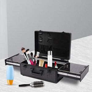 Professional Barber Case Barber Tool Kits Storage Double Layer Travel Barber Tool Box Luxury Carrying Case for Beauty Hair Stylist Pet Groomer with Handle &amp Secure Numlock (Style 5)