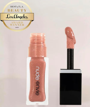 nude envie - Lip Gloss - High-Shine Finish - Moisturizing &amp; Easy Application - Luxury Hydration - Non-Sticky Formula - With Vitamin E &amp; Glycine Soja Oil - Vegan, Paraben-Free &amp; Cruelty-Fre