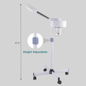 Touch Screen Facial Steamer Esthetician Steamer Professional Aromatherapy Humidifier Face Spa Mist Steam for Home Beauty Salon Personal Skin Care Deep Cleaning (Without 3X Magnifying Lamp)