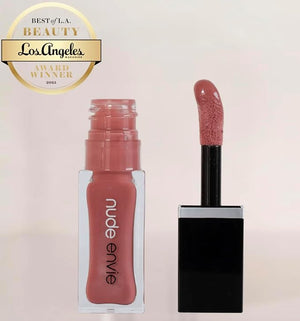 nude envie - Lip Gloss - High-Shine Finish - Moisturizing &amp; Easy Application - Luxury Hydration - Non-Sticky Formula - With Vitamin E &amp; Glycine Soja Oil - Vegan, Paraben-Free &amp; Cruelty-Fre