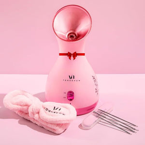 Facial Steamer Spa Gifts with Complimentary 6 Skin Care Tools | Face Steamer for Facial Deep Cleaning | Towel Warmer &amp; Humidifier Mode| Self Care Gifts for Women, Spa Gifts, Christmas Gifts for Wo