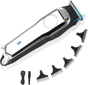 Hair Clippers Silent Cordless Hair Trimmer Mini Hair Cutting Kit with 5 Guide Combs USB Rechargeable Home Haircut Clippers for Men Kids