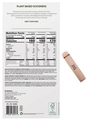 Simply Protein Crispy Bars 1.41 oz Variety15-count (Peanut Butter Chocolate Lemon Coconut Dark Chocolate Sea Salt) / ZiQ Food Clip 1pc