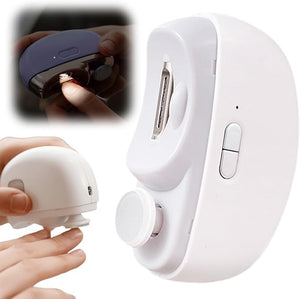 3 in 1 Electric Nail Clipper 2025 New Electric Polishing Automatic Nail Clippers Electric Nail Trimmer with 2 Adjustable Speeds Nail Trimmer for Seniors Kids and Adults (White)