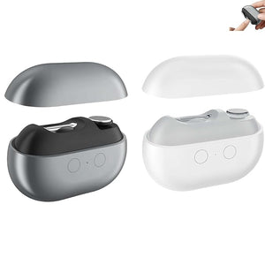 Easy Clip Nail Clippers, Easy Clip Electric Nail Clippers - New 3 in 1 Polishing Clipper with Light, Designed for Extra Hard/Thick Hands &amp; Feet Nails, for Limited Mobility People (Black + White)