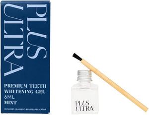 Plus Ultra Teeth Whitening Gel 35% Carbamide Peroxide Sensitive Teeth Whitening Mint Flavored and Protects Enamel Gentle Dentist-Approved and Sodium Hydroxide with Bamboo Brush Applicator