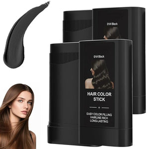 Portable Hair Dye Comb for Gray Hair Coverage, 2025 New Convenient Comb Hair Dye for Quick Touch-ups, Instant Hair Color Stick with Comb for Women and Men (2Pcs Black)