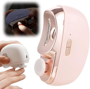 Electric Nail Clippers 2026 New 2 in 1 Electric Polishing Automatic Nail Clippers Multifunctional Nail Trimmer with 2 Adjustable Speeds for Seniors Kids Adults (Pink)