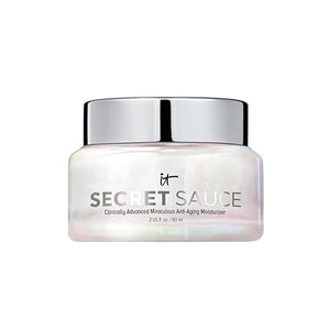 IT Cosmetics Secret Sauce Anti-Aging Face Moisturizer - Hydrating &amp Plumping Moisturizer Face Cream For Fine Lines Wrinkles &amp Dark Spots - Vegan - Day or Night Facial Moisturizer - 2 fl. oz