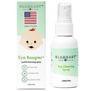 GlamBaby Eye Care - Eye Boogies¢â Eyelid Cleaning Spray | Non-Toxic Sting-Free &amp Wipe-Free Formula | Kids' Eyes Clean | Kids Eye Drops Sprayer | Baby Eye Drops Spray | Child Eyelid Cleanser (1 Pac