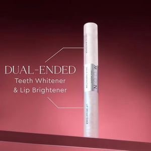 MOON Teeth Whitening Pen &amp Hydrating Lip Balm - Smile Perfecter Duo - Dual-Ended Wand with Brightening Lip Treatment - Safe for Sensitive Teeth - Easy to Use - 2-in-1 Smile Enhancer
