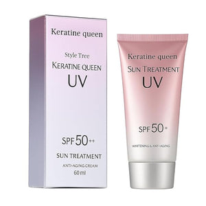 Style Tree Keratine Queen Sun Treatment UV SPF 50+++ Sunscreen ? Whitening &amp; Anti-Aging Cream for Face &amp; Body, Water-Resistant, 60ml