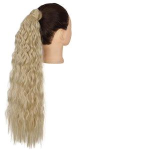 Hair Chignon Set Of 1 Synthetic Messy Bun Curly Wavy Wig Wraparound Ponytail Extensions Bun Hair Accessories for Women Hair Pieces For Women(Q19-16)