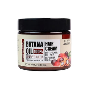 AMAL?CO Batana Hair Cream with 100% Unrefined Honduran Miracle Oil For Thicker Fuller Healthier Hair 360ml/12.17 fl.oz