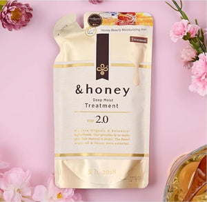 &amp-Honey Deep Moist Treat-ment Step 2.0 Refill 350g - Deep Moisturizing &amp Repairing Hair Oil for Dry/Damaged Hair Honey-Infused Sulfate/Paraben Free French Lavender Honey Scent Hair Care fo