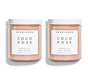 HERBIVORE Coco Rose Coconut Oil Body Polish | Exfoliating Body Scrub with Shea Butter | Smooths &amp Softens Skin Plant-Based Vegan for All Skin Types