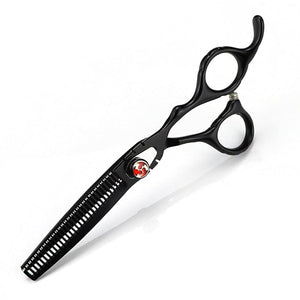 Hair Cutting Scissors, Professional JP 440c steel 6 inch 7 colors flame gem hair scissors haircut thinning barber cutting shears hairdressing scissors BY ZZYY (Color : GRAY)