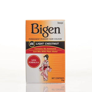 Bigen Powder Hair Color #46 Light Chestnut 0.21oz (6 Pack)