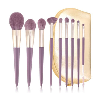 Purple Natural Fiber Makeup Brushes Set with Case Vegan Makeup Brush Set Professional by ENZO KEN Colorful Cosmetic Brushes Makeup Set Make up Brush Set Professional Purple Makeup Brush Set Vegan.