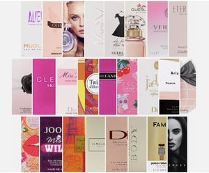 Designer Fragrance Sampler Set for Women, 12 Luxury Perfume Samples, Mixed Variety Pack