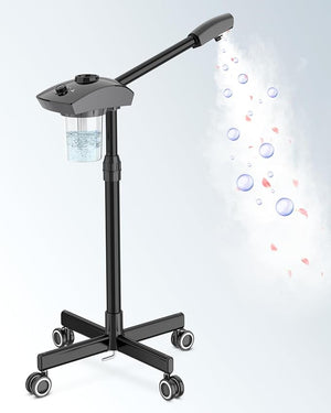 Kingsteam Professional Ozone Nano-Ionic Facial Steamer | Deep Cleansing Hydrating | Salon Home Spa Face Steamer | Pore Cleanser | 60-Min Timer | 360¡Æ Swivel | Esthetician Favorite Tool, Black