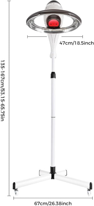 Stand Hair Dryer950 W 3 in 1 Orbiting Infrared Hair Dryer with Adjustable Temperature and Heigh360 Rotation Multifunction Hair Machine Accelerator for Home and Salon Hair Care Grey