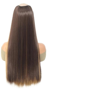 Synthetic Long Straight Hair Extension Piece Fashion Accessories Women's Clip Hair V-shaped Wig Piece(10624inches)