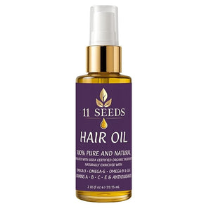 Hair Oil Naturally Enriched with Omega-3-6-9 GLA Vitamins A B C E Lightweight Blend Supports Revitalize Shine Frizz Control Color Safe Helps Reduce Split Ends UV &amp Heat - Silicone Free