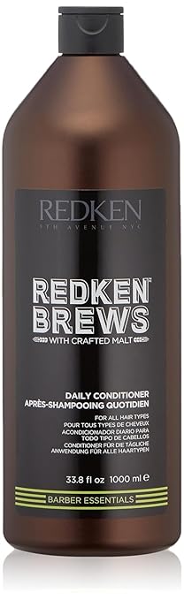 Redken Brews Daily Conditioner For Men - Detangles, Strengthens and Moisturizes Dry Hair For Softness, For All Men's Hair Types