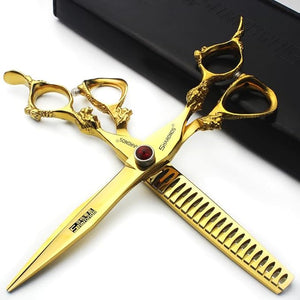 Hairdressing Scissors 6/7/8/9 Professional and Efficient Scissors (7-Inch 2-Piece Set-A)