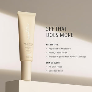 HydroPeptide Solar Defense Face Sunscreen SPF 50 Broad Spectrum Non-Tinted Moisturizer &amp Antioxidant Rich 1.7 Ounce