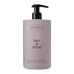 Salt &amp Stone Body Lotion for Women &amp Men| Scented Daily Body Lotion | Hydrates Nourishes &amp Softens Skin | Restores Dry Skin | Fast-Absorbing | Cruelty-Free &amp Vegan (450 ml) (Black Ros
