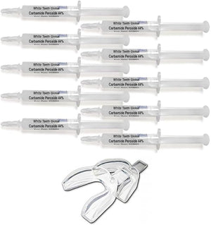 Teeth Whitening Gel Syringe Dispensers 44% Carbamide Peroxide Tooth Bleaching Gel Multiple Quantities Available and Size Available (10 ml 10) (Mouth Trays Included)