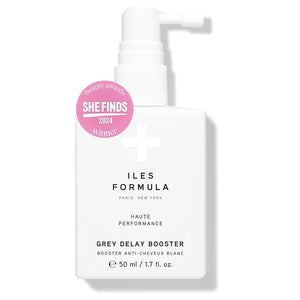 ILES FORMULA Grey Delay Anti Gray Hair Booster ? Botanical Leave-In Treatment Spray with Silverfree and Melanogray to Restore Natural Hair Color and Prevent Premature Greying 1-Month Supply