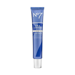 No7 Lift &amp Luminate Triple Action Face Serum - Collagen Peptide Anti-Wrinkle + Brightening Emblica &amp Vitamin C Serum + Pro Retinol Skin Firming Hyaluronic Acid &amp Hibiscus (50ml)
