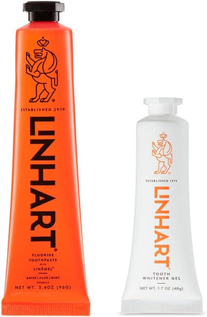 LINHART Whitening Toothpaste 3.4 Oz and Teeth Whitening Gel 1.7oz ? Set for Sensitive and Normal Teeth (Smile Set)